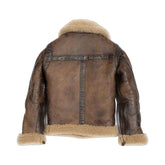 Aviator Brown Leather Sheepskin B6 Shearling Jacket